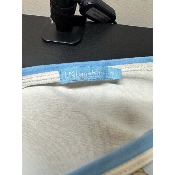 J McLaughlin Top Women’s Medium Catalina Cloth Stretch Blue Nautical Rope #1351 - Picture 5 of 8